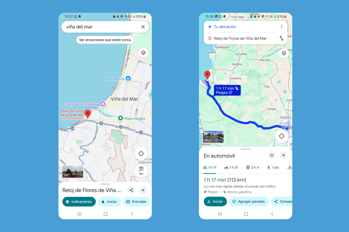 Por defecto, Google Maps usa tu ubicación actual