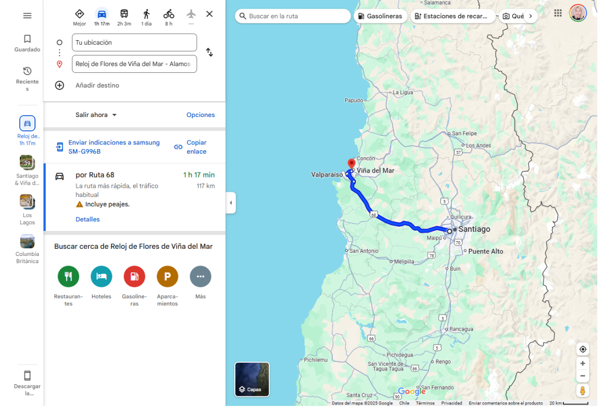 personaliza la ruta agregando paradas o evitando peajes/autopistas si lo prefieres